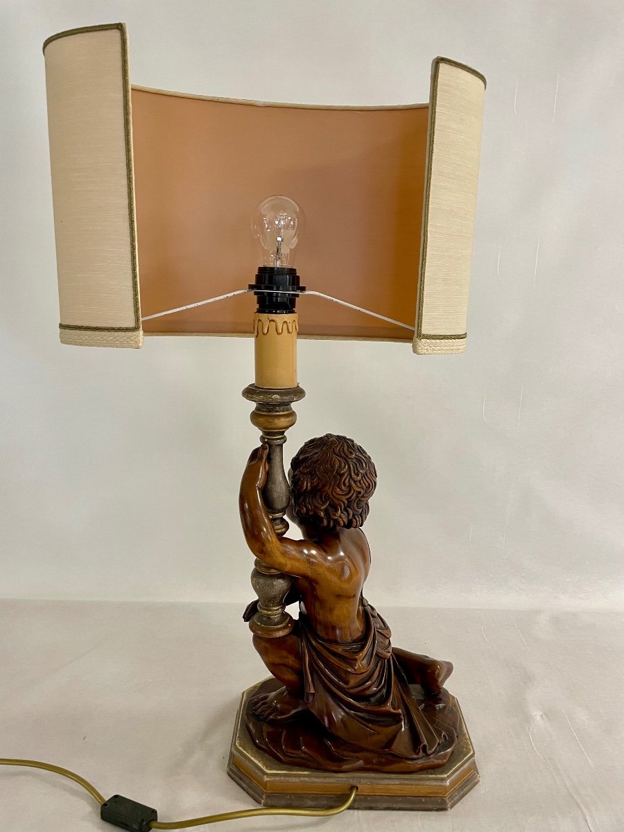 Walnut Cherub Lamp-photo-2