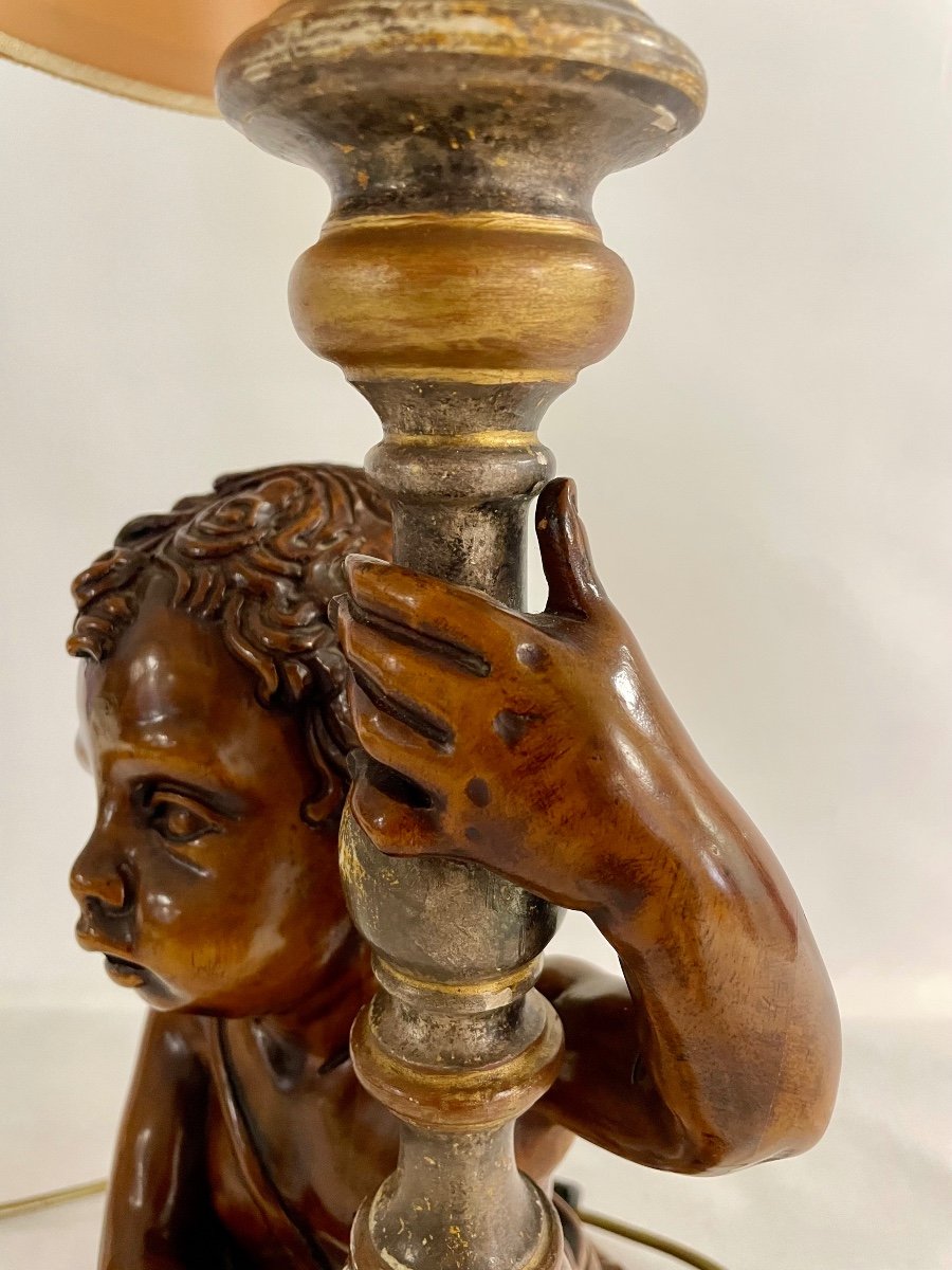 Walnut Cherub Lamp-photo-4