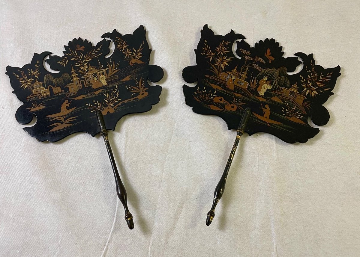 Pair Of Napoleon 3 Hand Screens