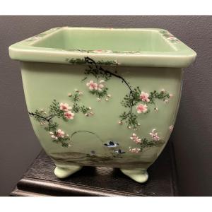 Glazed Celadon Porcelain Planter