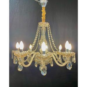 8-arm Amber Light Chandelier