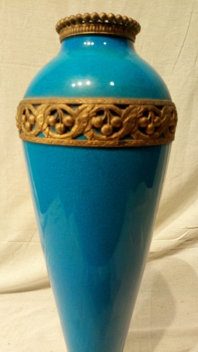 Grand vase balustre, Art Nouveau.-photo-2