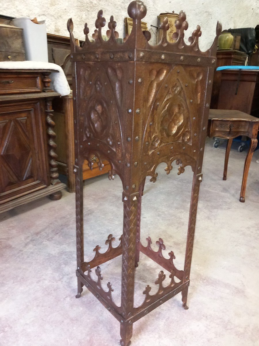 Astonishing Gothic Style Planter, From The Late 19th Century.-photo-2