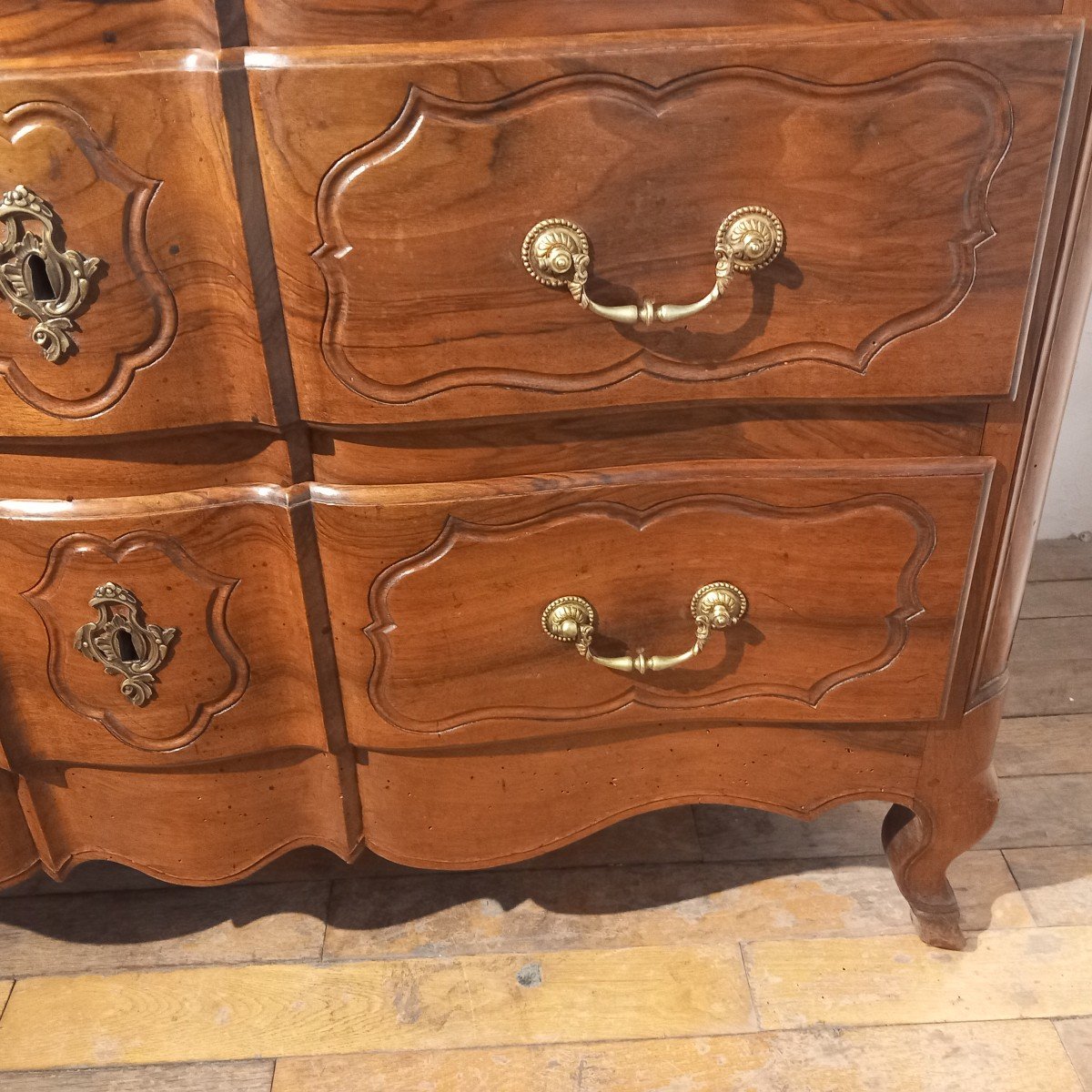 "crossbow" Chest Of Drawers, Walnut, Provence 18th Century.-photo-2