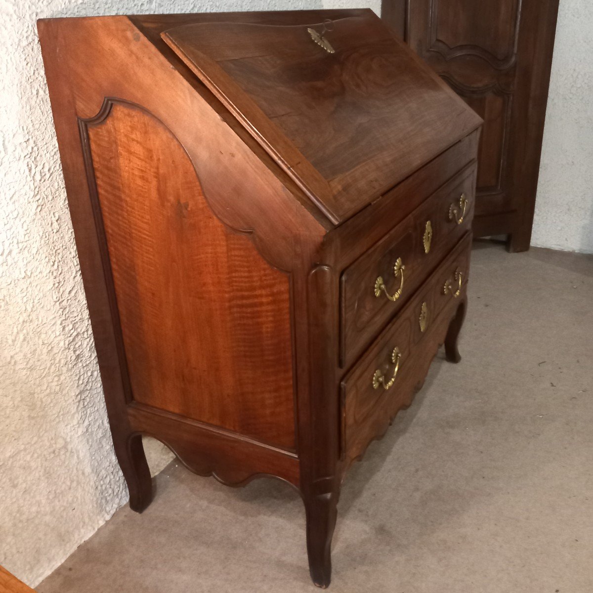 Louis XV Sloping Desk, Provence 18th Century, In Walnut.-photo-2