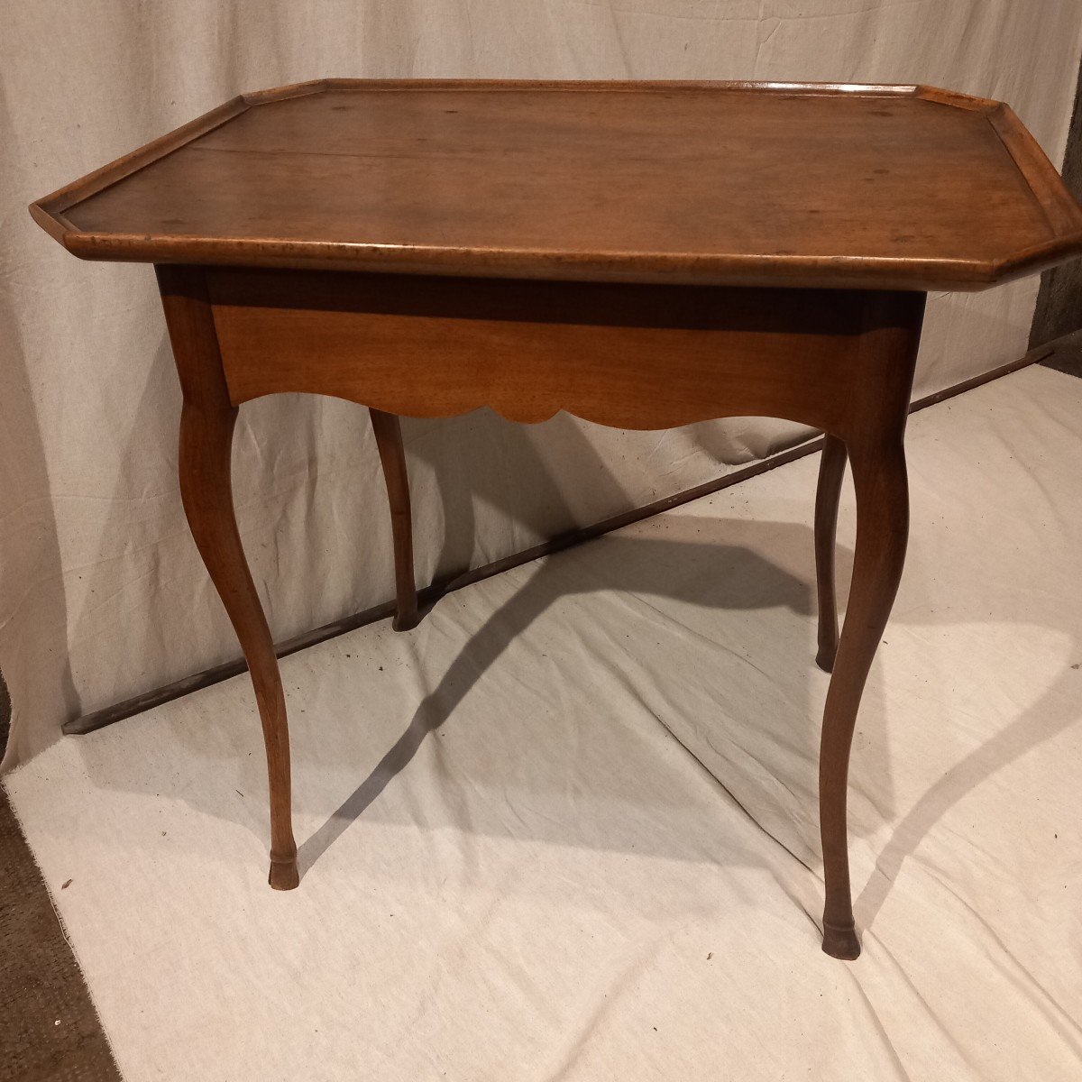 Small "cabaret" Table In Walnut. Provence 18th Century.-photo-3