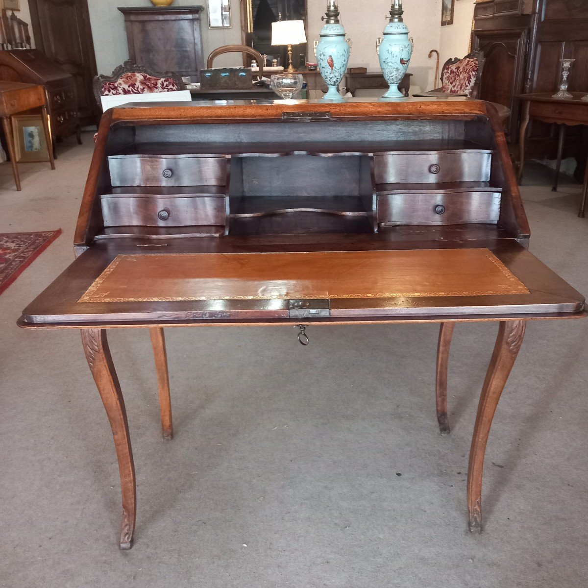 Small Walnut Sloping Desk, Languedoc, 18th Century.-photo-2