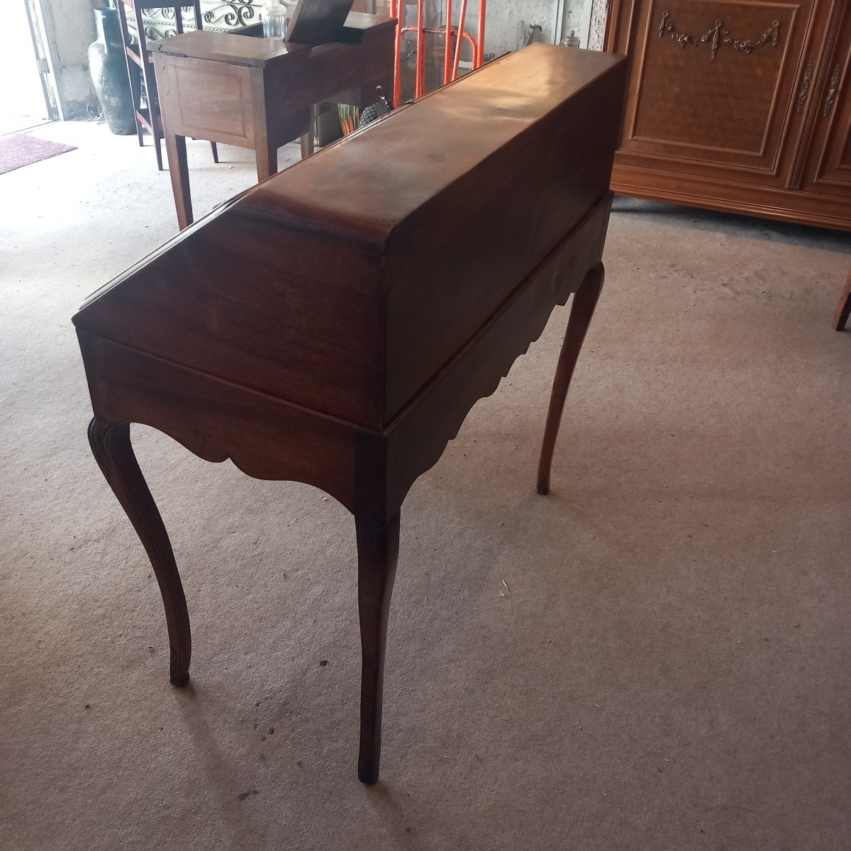 Small Walnut Sloping Desk, Languedoc, 18th Century.-photo-1