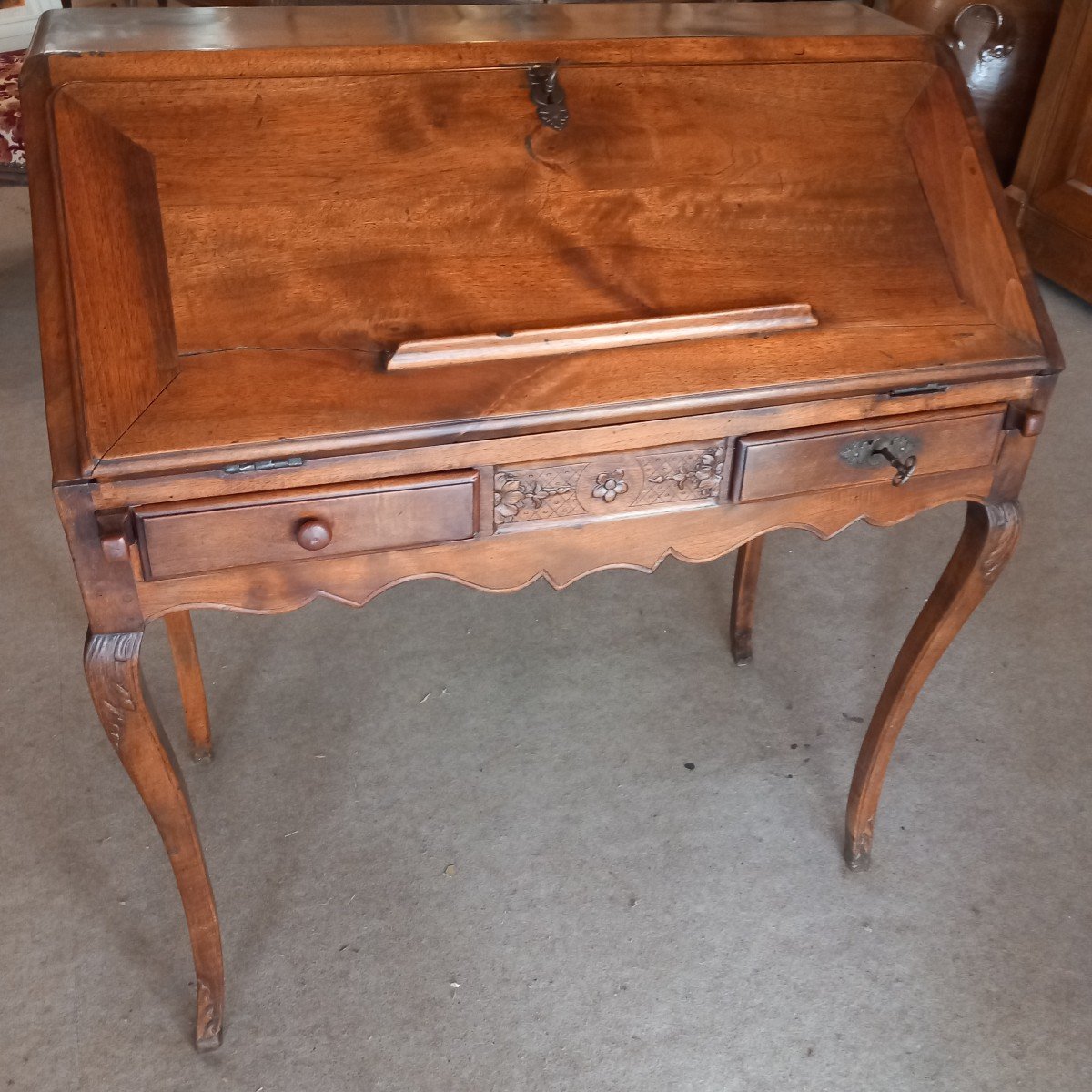 Small Walnut Sloping Desk, Languedoc, 18th Century.