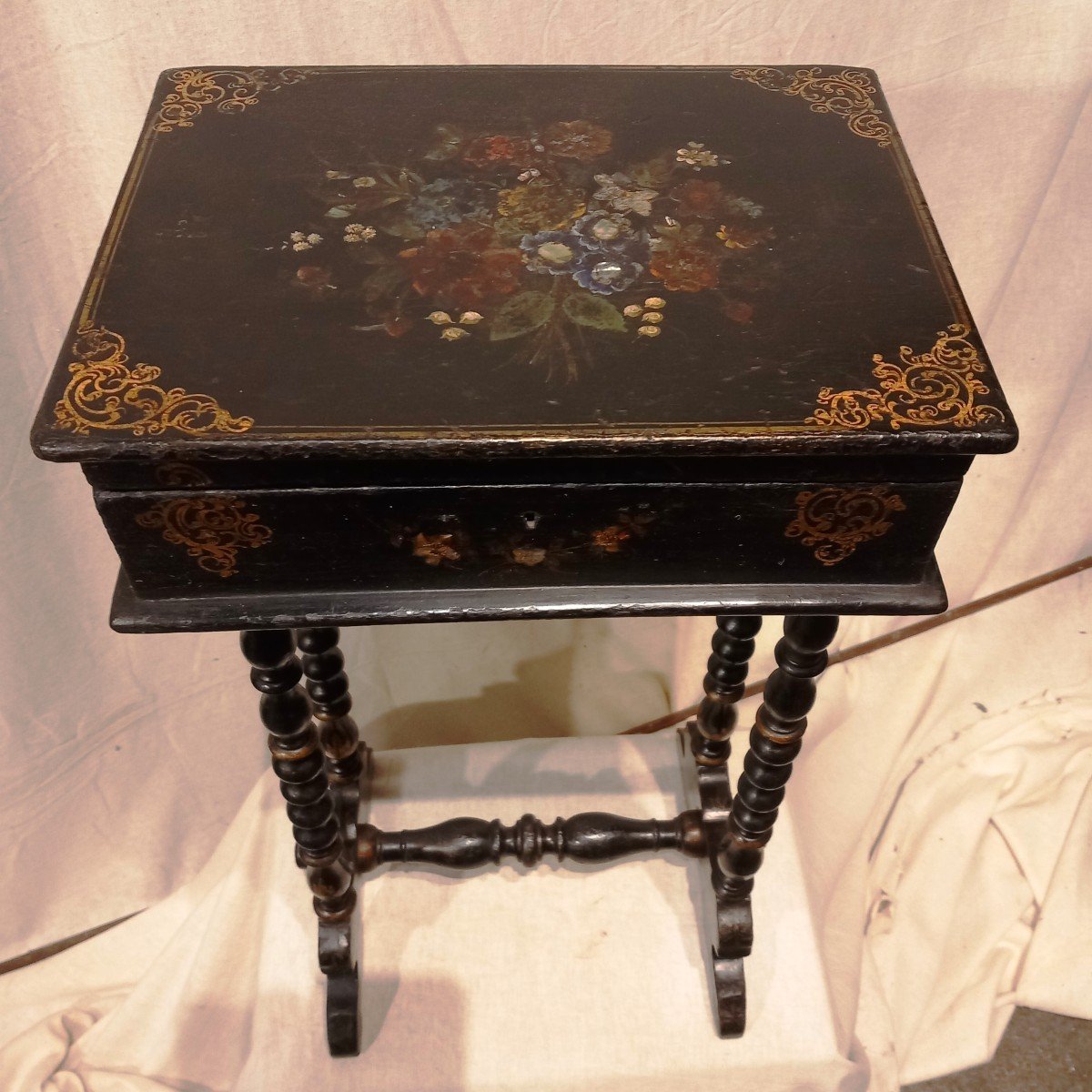 Charming Child's Sewing Box, Napoleon III Period