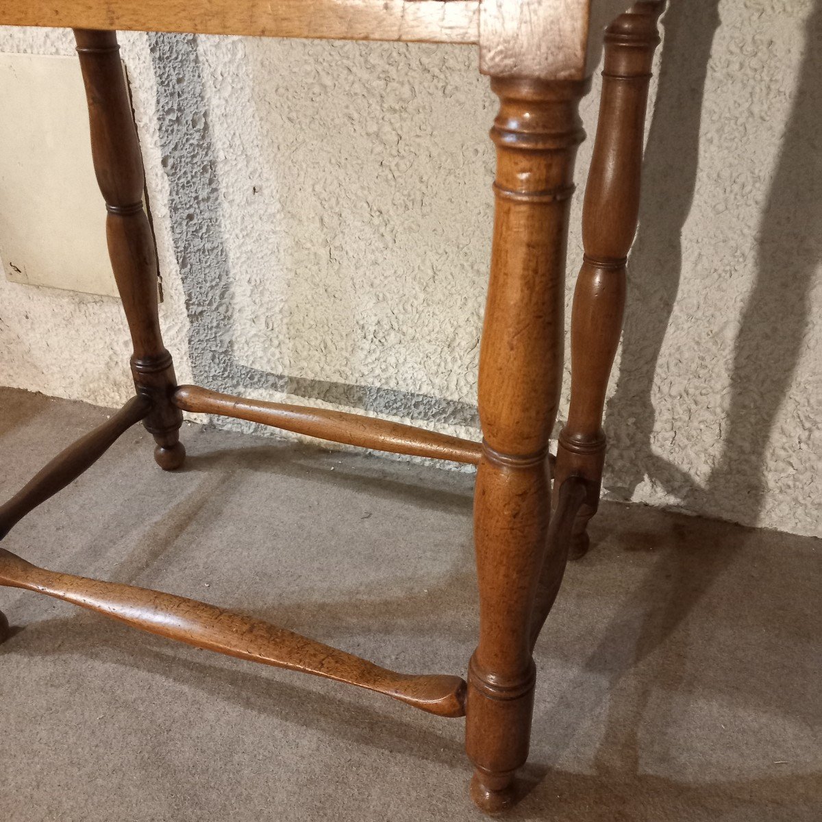 Louis XIII "cabaret" Table, 18th Century, In Walnut.-photo-2