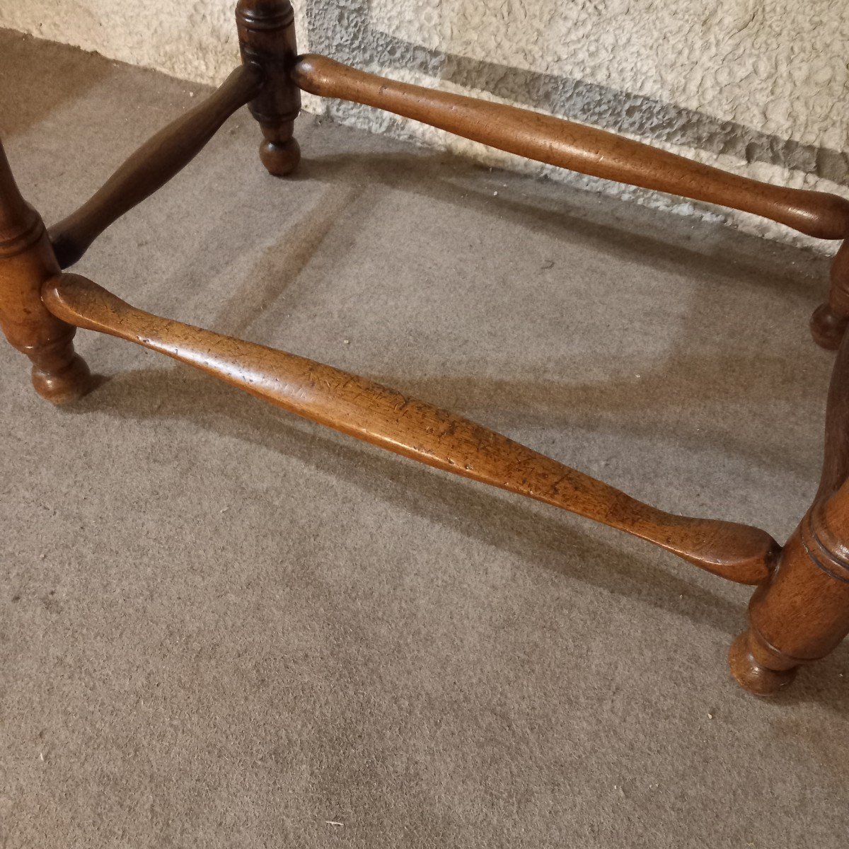 Louis XIII "cabaret" Table, 18th Century, In Walnut.-photo-3