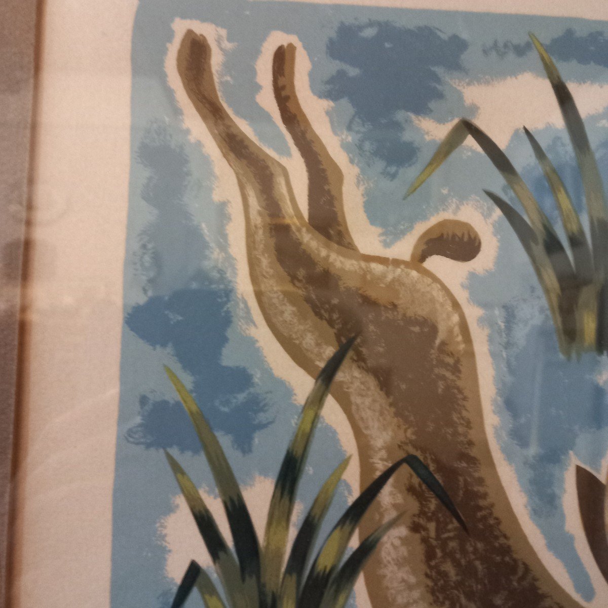 Original Lithograph By Jean Picart Le Doux, "the Hare And The Tortoise".-photo-4