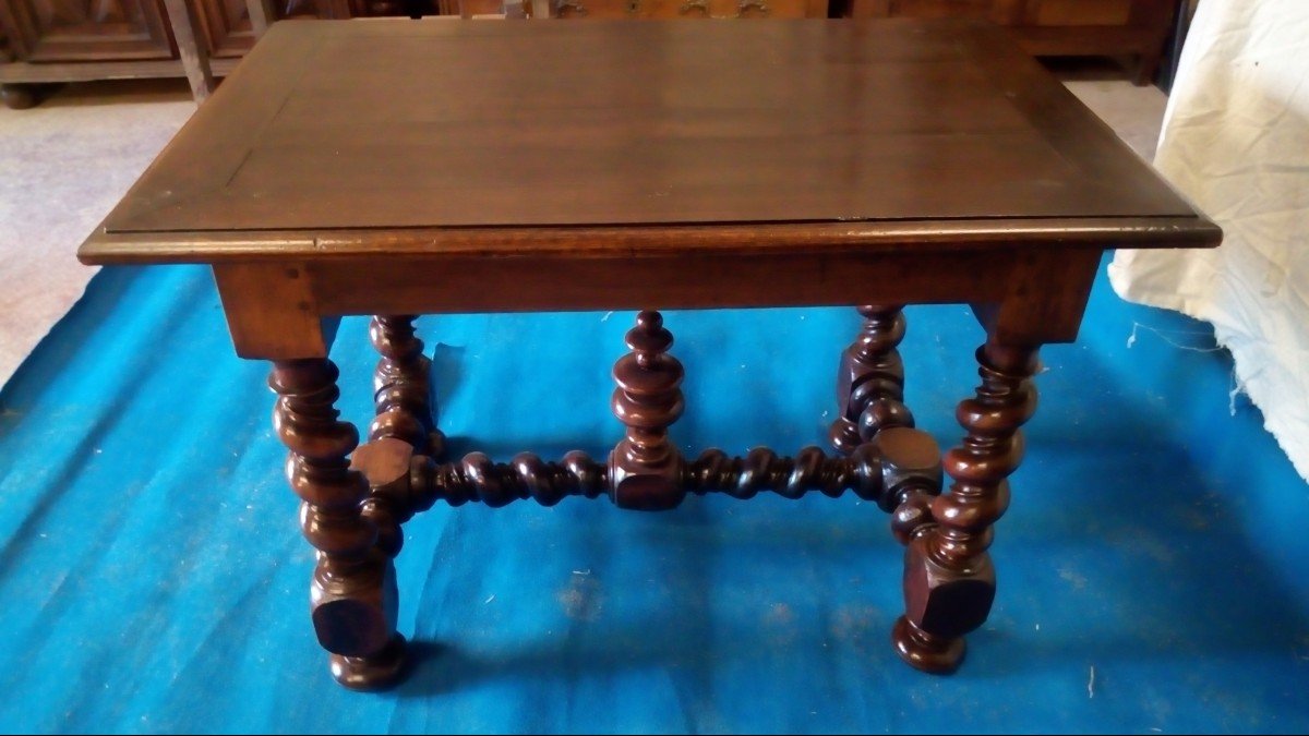Table bureau 'de milieu' Louis XIII, époque 17è.-photo-3