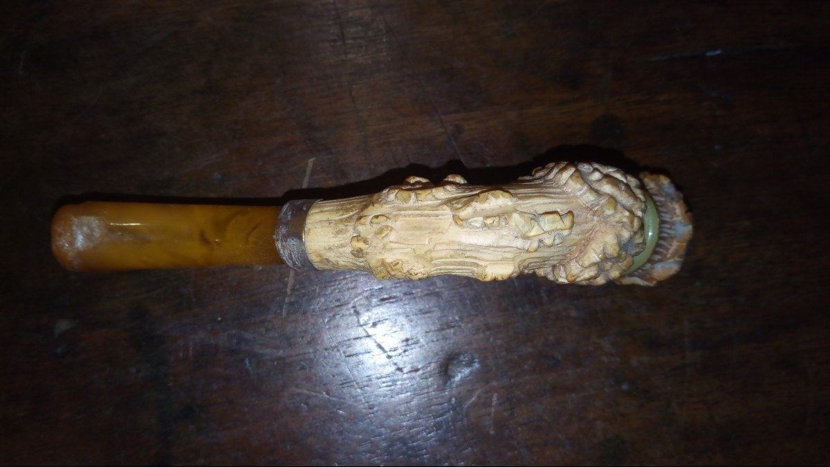 Charming Meerschaum And Amber Pipe.-photo-1