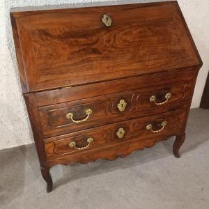 Louis XV Sloping Desk, Provence 18th Century, In Walnut.