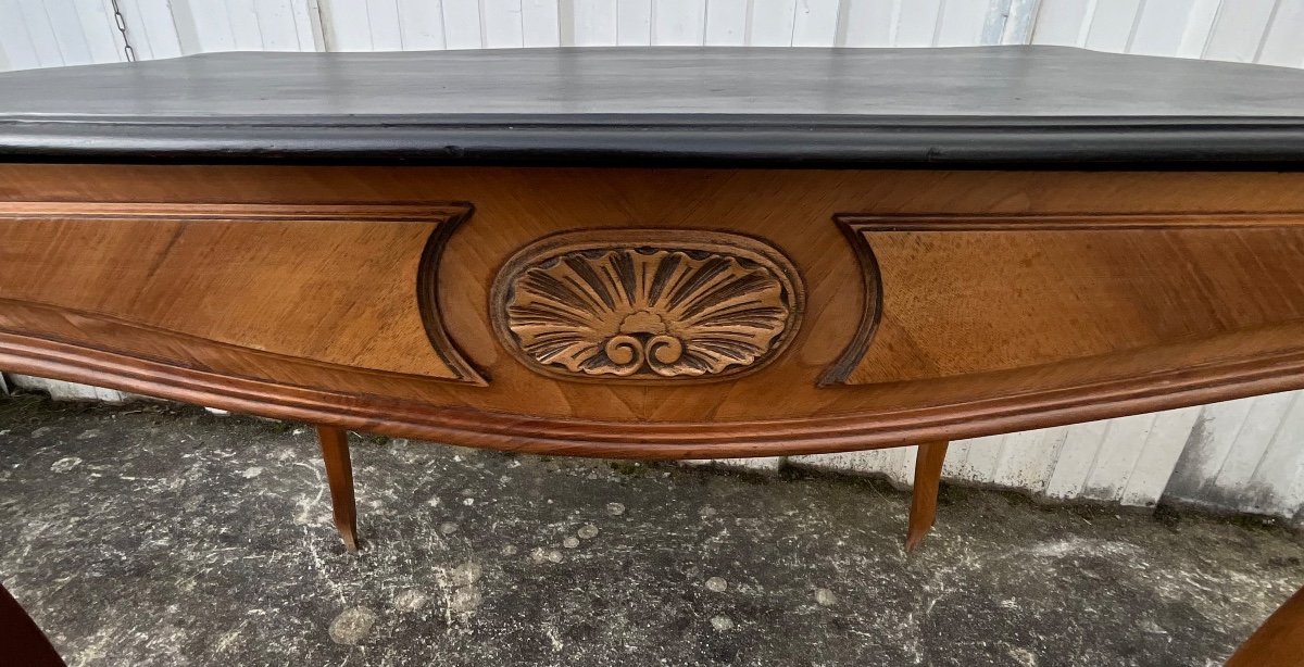 Louis XV Style Rocaille Side Table In Walnut-photo-2