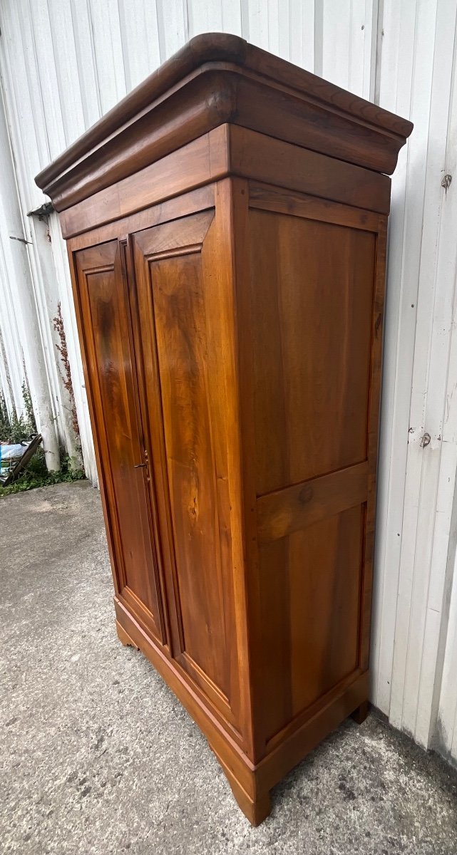 Armoire Française Louis Philippe En Noyer Massif, Milieu 19ème Siècle-photo-2