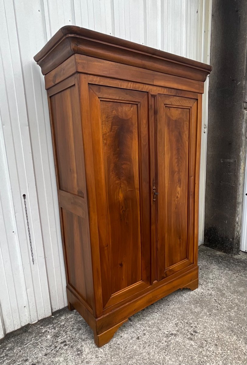 Armoire Française Louis Philippe En Noyer Massif, Milieu 19ème Siècle