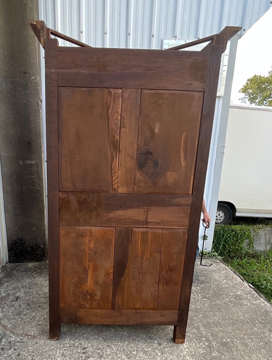 Vendée Cabinet Called “standing Man” In Burl Walnut, 1870-photo-8