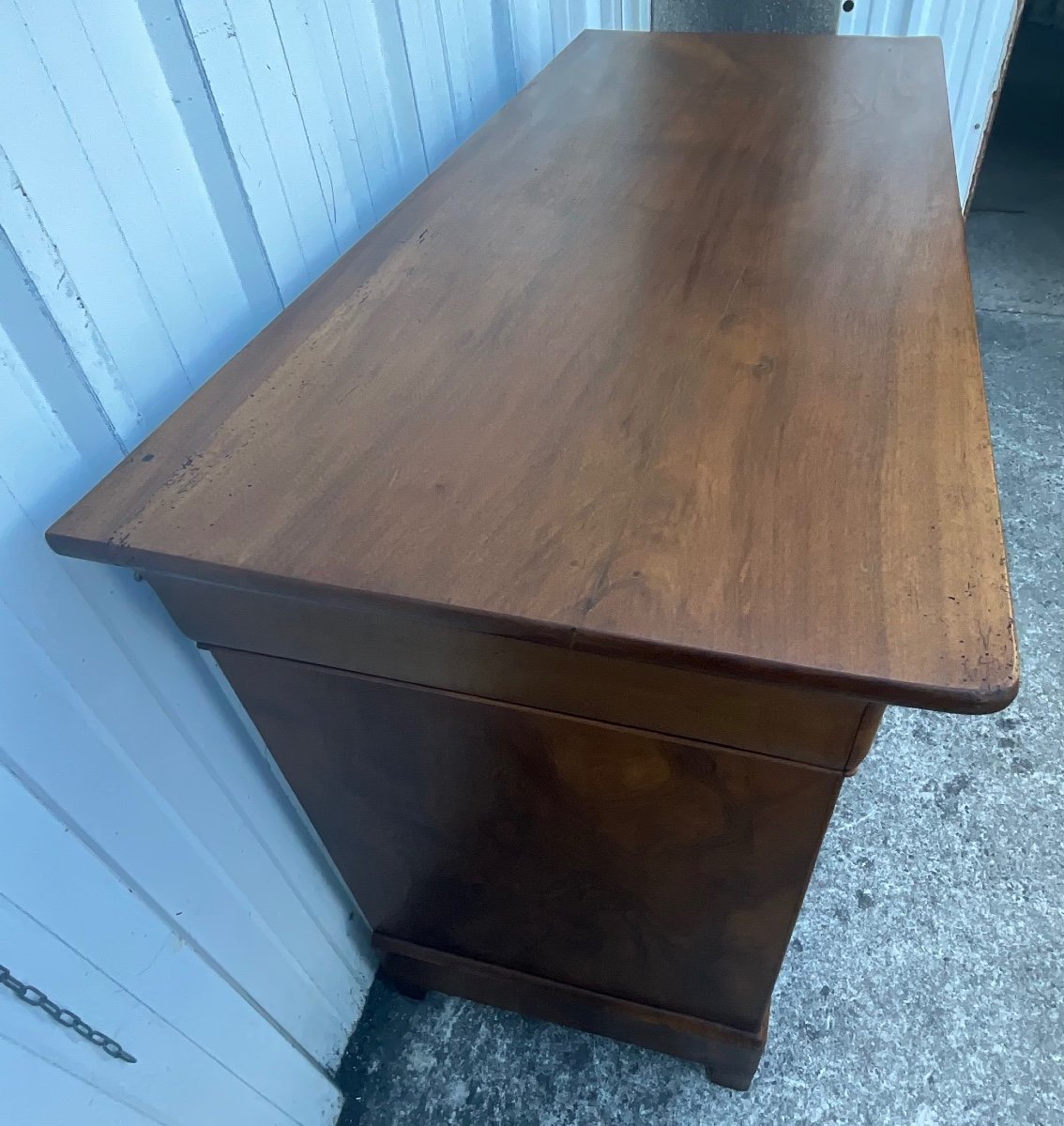 Louis Philippe Chest Of Drawers, Mid 19th Century, In Burl Walnut-photo-2