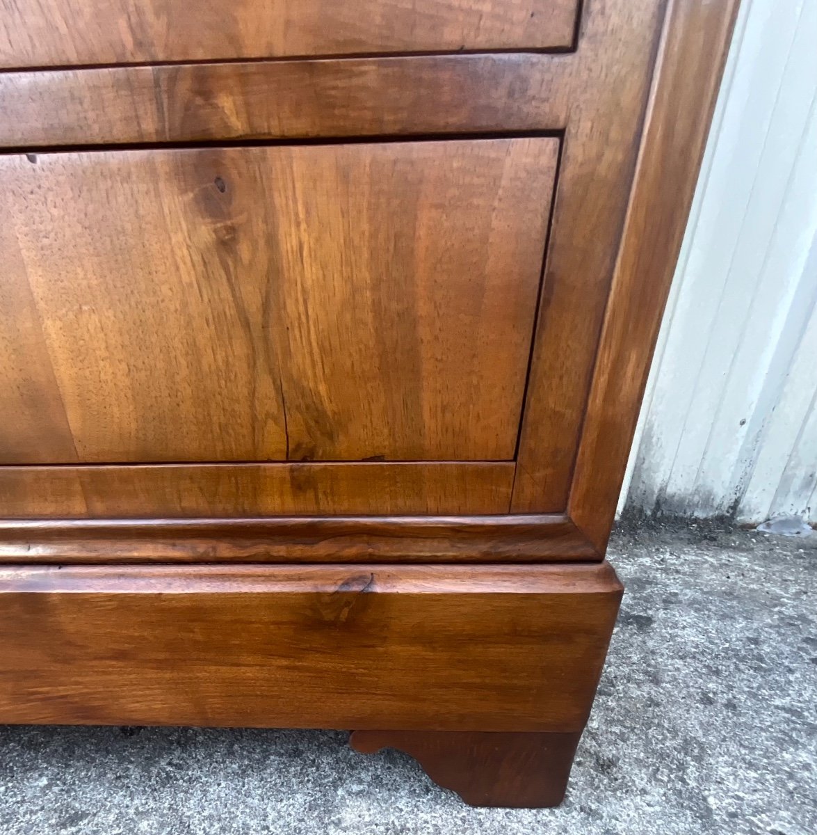 Louis Philippe Chest Of Drawers, Mid 19th Century, In Burl Walnut-photo-5