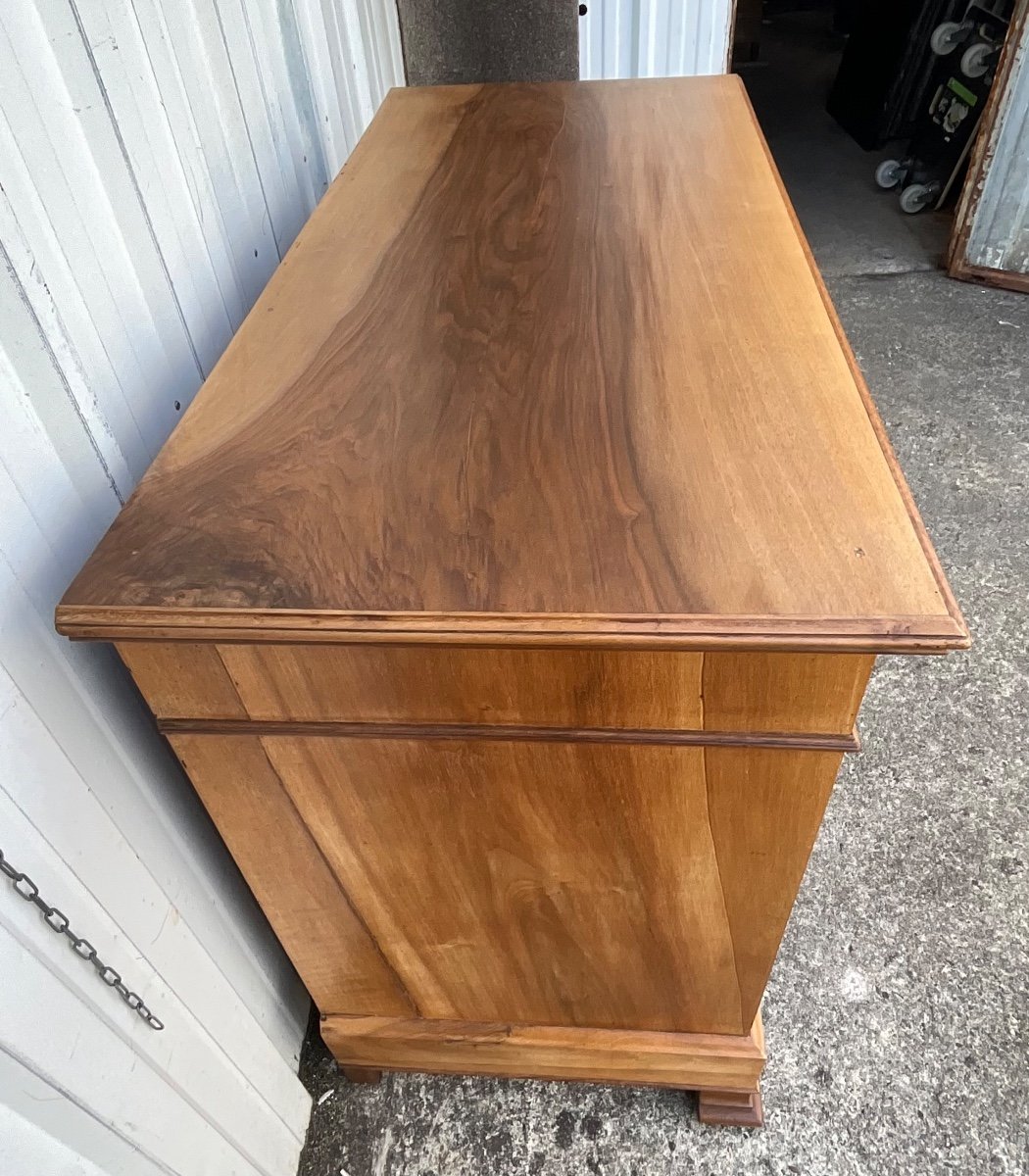 Louis Philippe Chest Of Drawers, Late 19th Century, Burl Walnut-photo-3