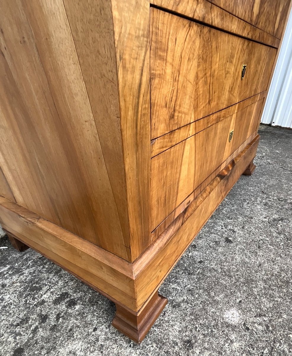 Louis Philippe Chest Of Drawers, Late 19th Century, Burl Walnut-photo-2