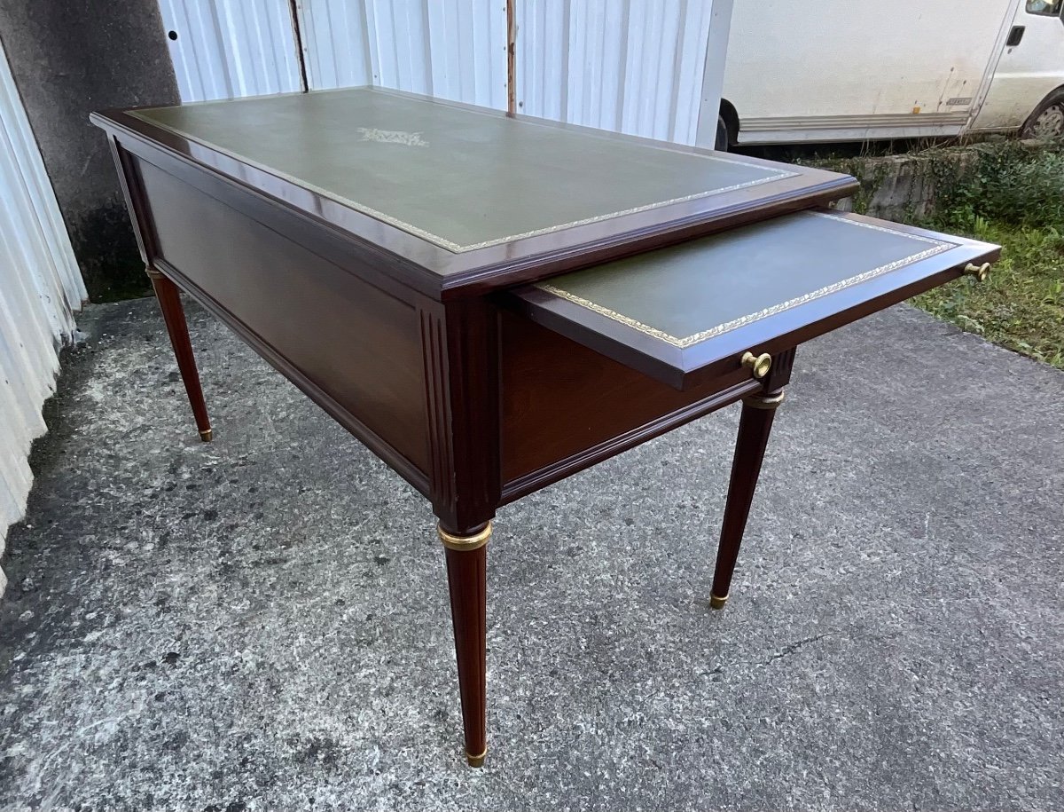 Bureau Plat En Acajou Style Louis XVI Contemporain-photo-4