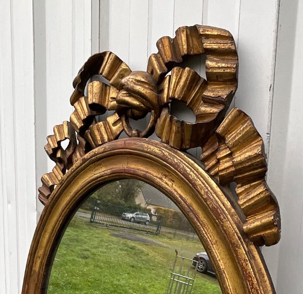 Antique French Louis XVI Inspired Mirror, 19th Century-photo-3