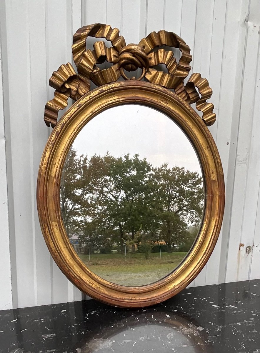 Antique French Louis XVI Inspired Mirror, 19th Century