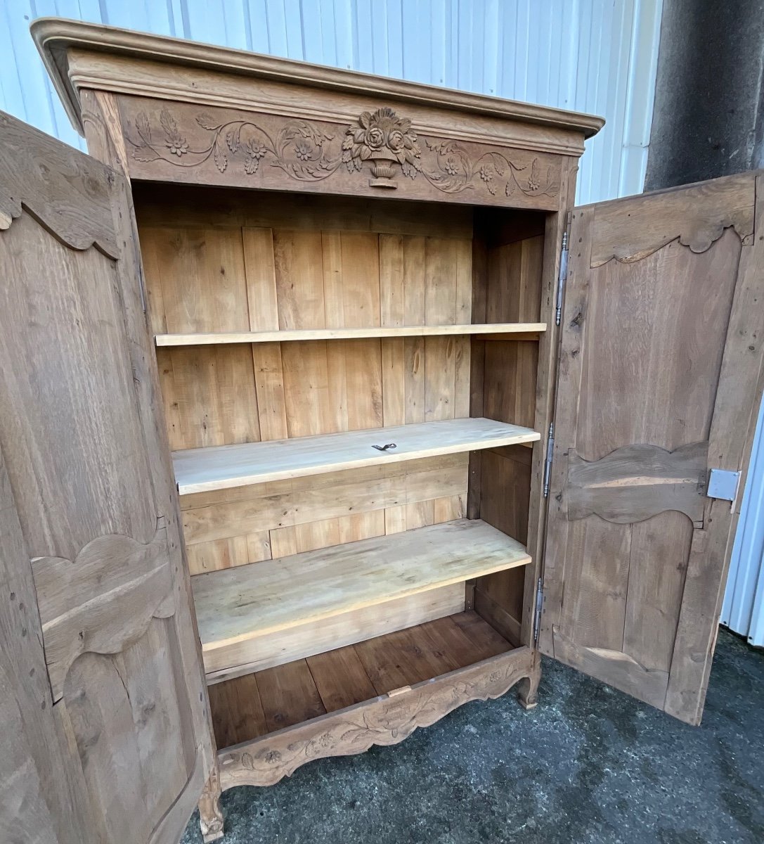 Armoire De Mariage Normande En Chêne Massif – Milieu XIXe Siècle-photo-6