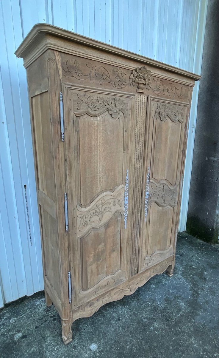 Armoire De Mariage Normande En Chêne Massif – Milieu XIXe Siècle