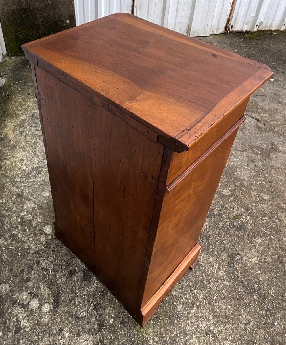 Louis-philippe Bedside Table In Burl Walnut, 19th Century-photo-6