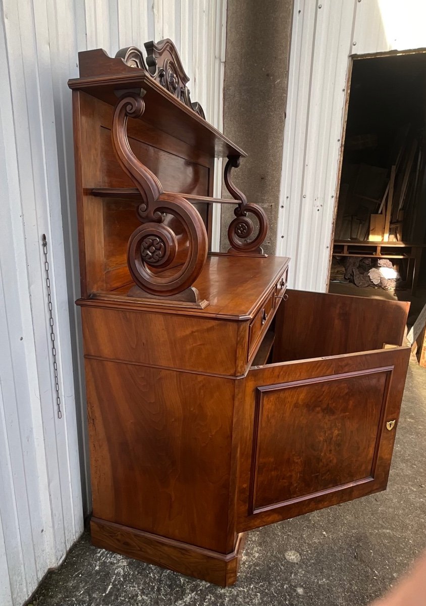 Saint-hubert Sideboard In Burl Walnut, Late 19th Century -photo-8