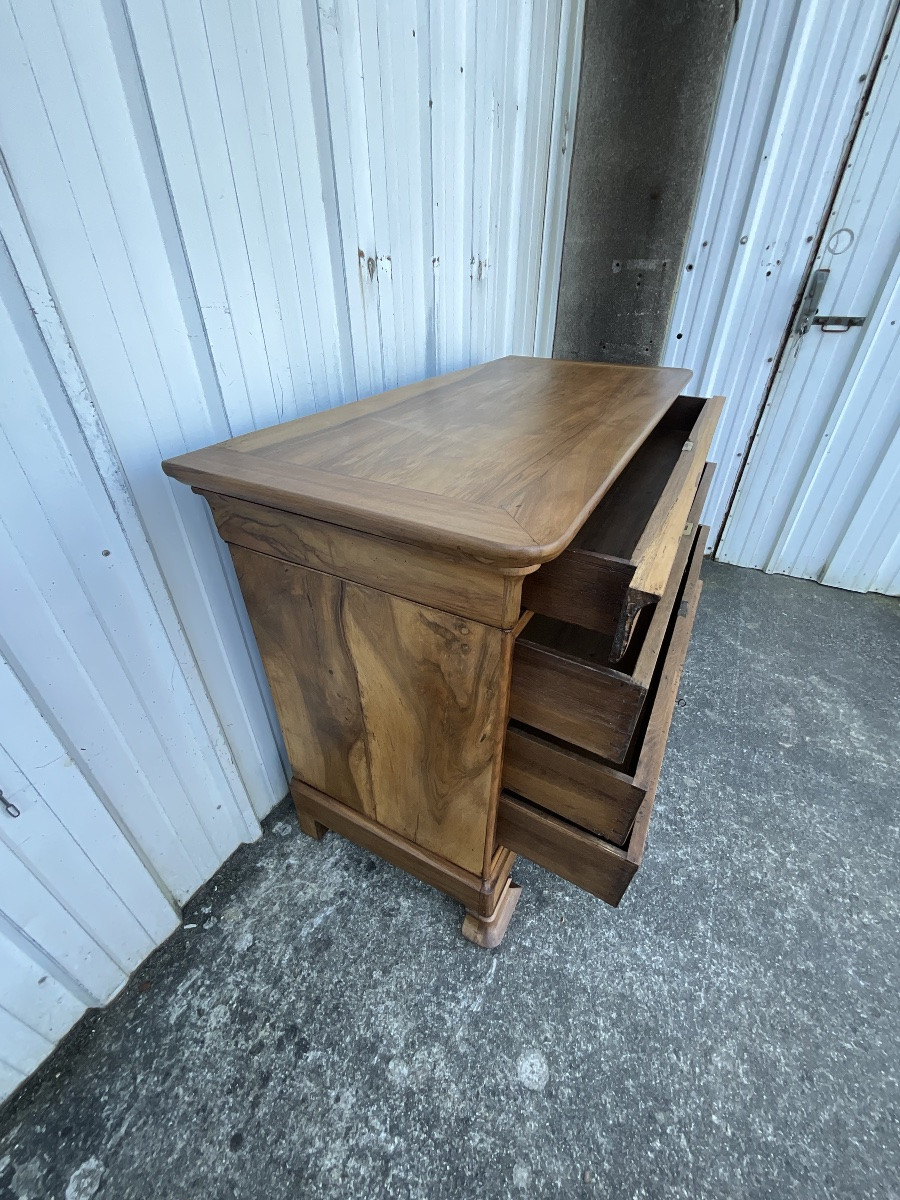 Louis-philippe Chest Of Drawers In Burr Walnut, Mid-19th Century -photo-5