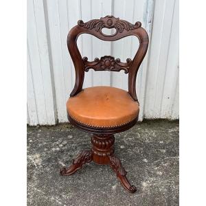 French Harpist Chair Mid 19th