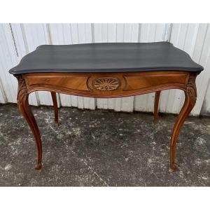 Table D’appoint Style Louis XV Rocaille En Noyer
