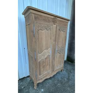 Armoire De Mariage Normande En Chêne Massif – Milieu XIXe Siècle