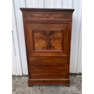 Louis-philippe Style Secretary In Burl Walnut – Late 19th Century