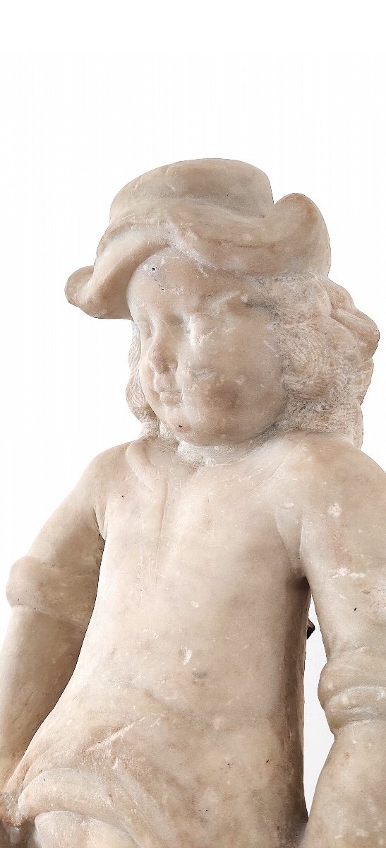 Figure de Fontaine en marbre sculpté , Italie , fin XVIème/ début XVIIème.-photo-3