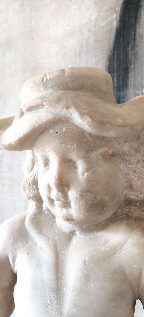 Figure de Fontaine en marbre sculpté , Italie , fin XVIème/ début XVIIème.-photo-5