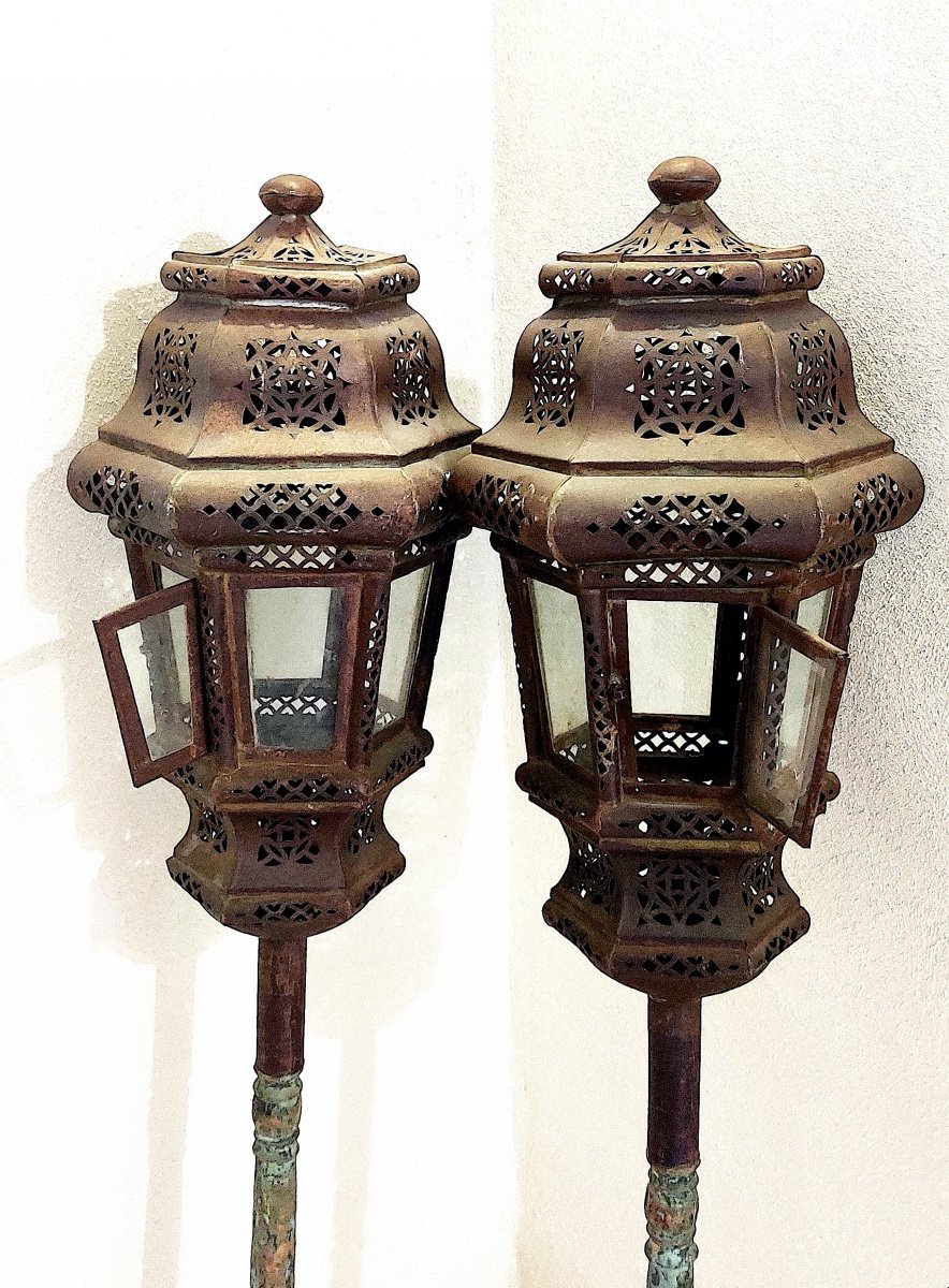 Pair Of Large Processional Lanterns, Italy, Late 18th Century-photo-4