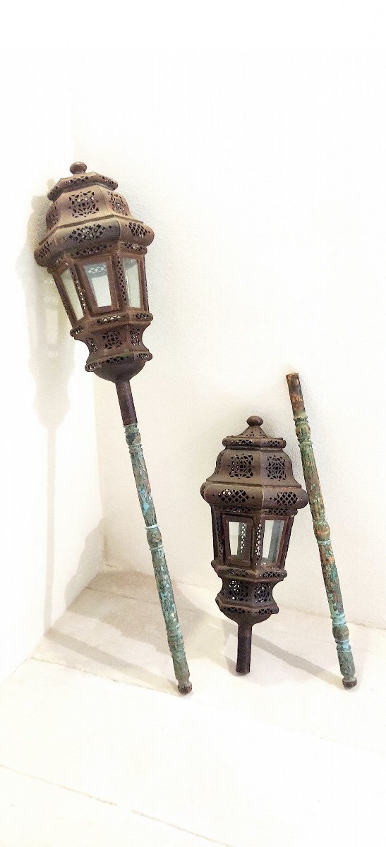 Pair Of Large Processional Lanterns, Italy, Late 18th Century-photo-1