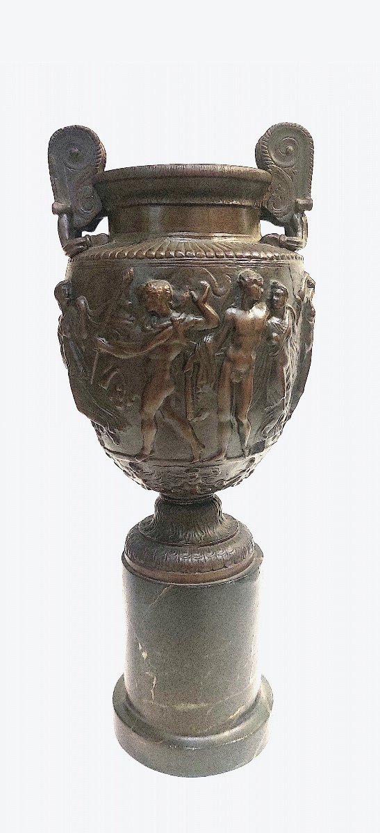 Paire de Vases en bronze d'après l'Antique d'époque XIXème.-photo-2