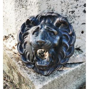 Cast Iron Fountain Spout With “lion’s Head”, Late 19th Century.