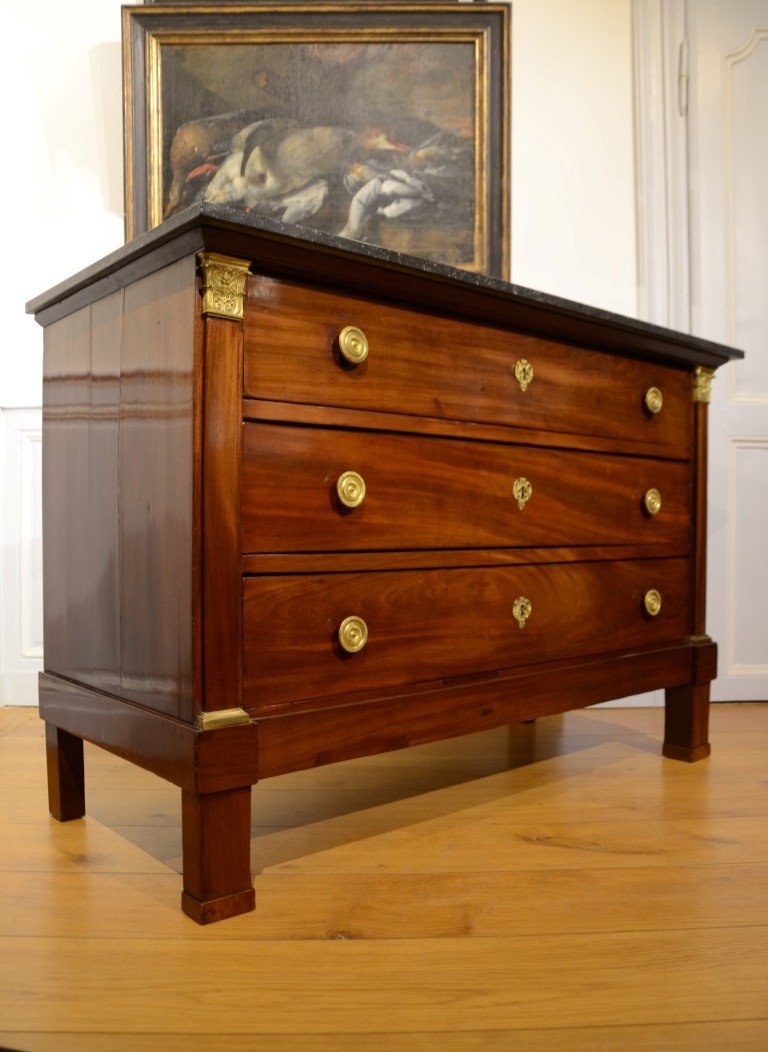 Empire Period Chest Of Drawers.-photo-3