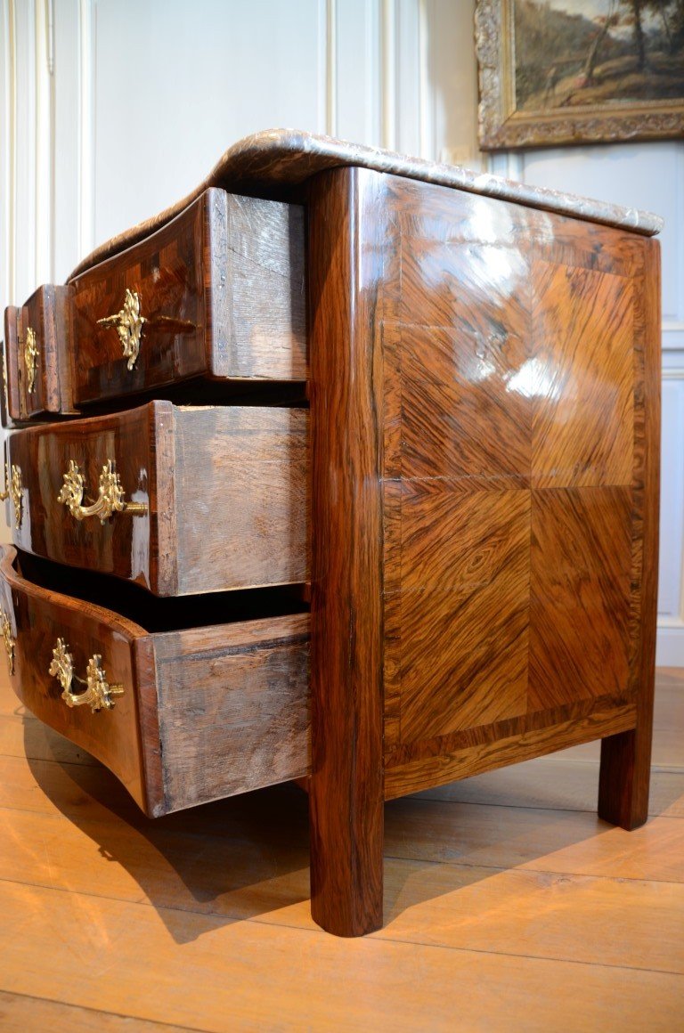 Commode en marqueterie d'époque Louis XIV.-photo-7