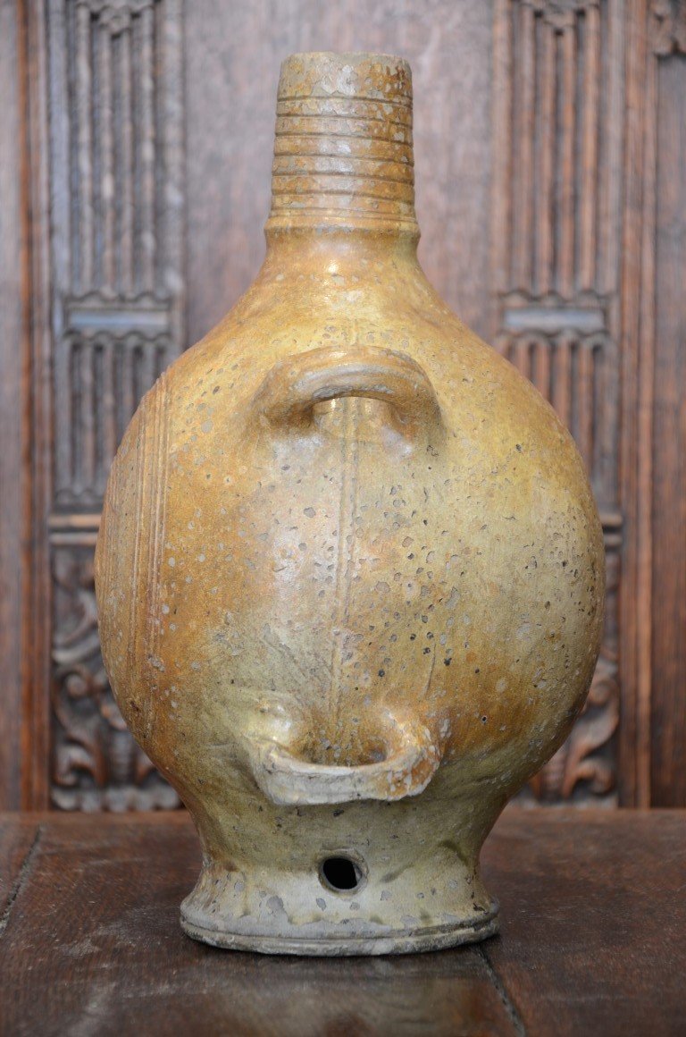 Sandstone Bottle. Middle Of The Seventeenth Century.-photo-3