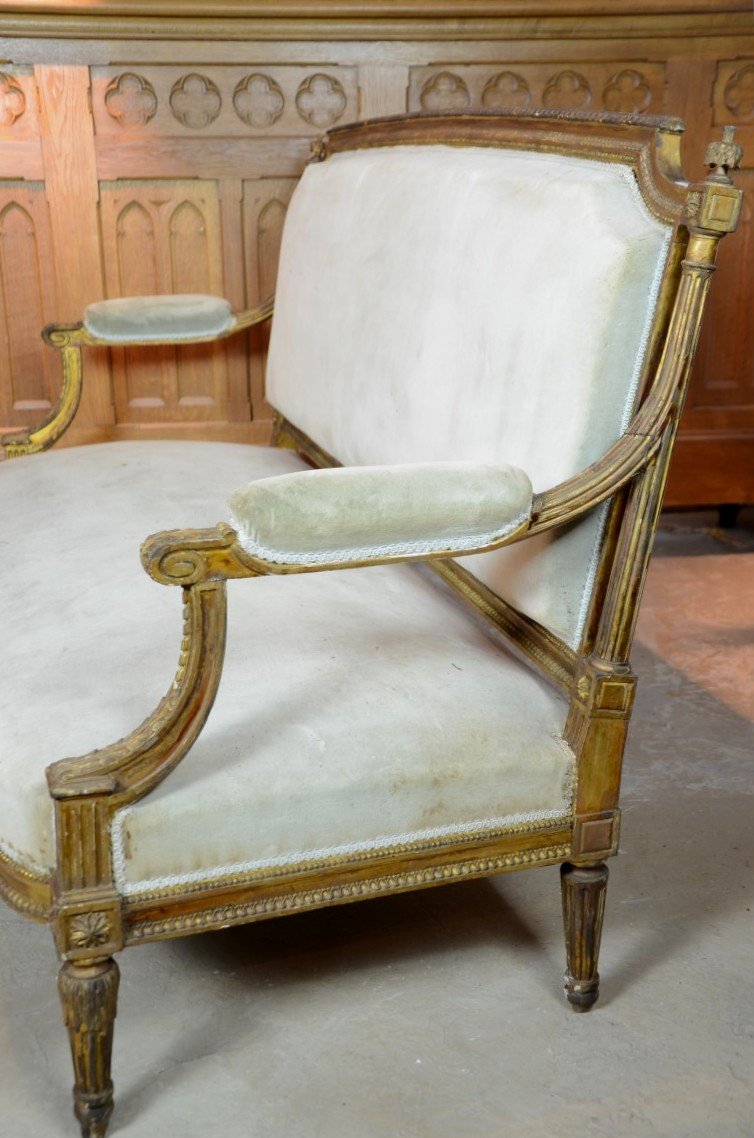 Louis XVI Style Sofa. Napoleon III Period.-photo-2